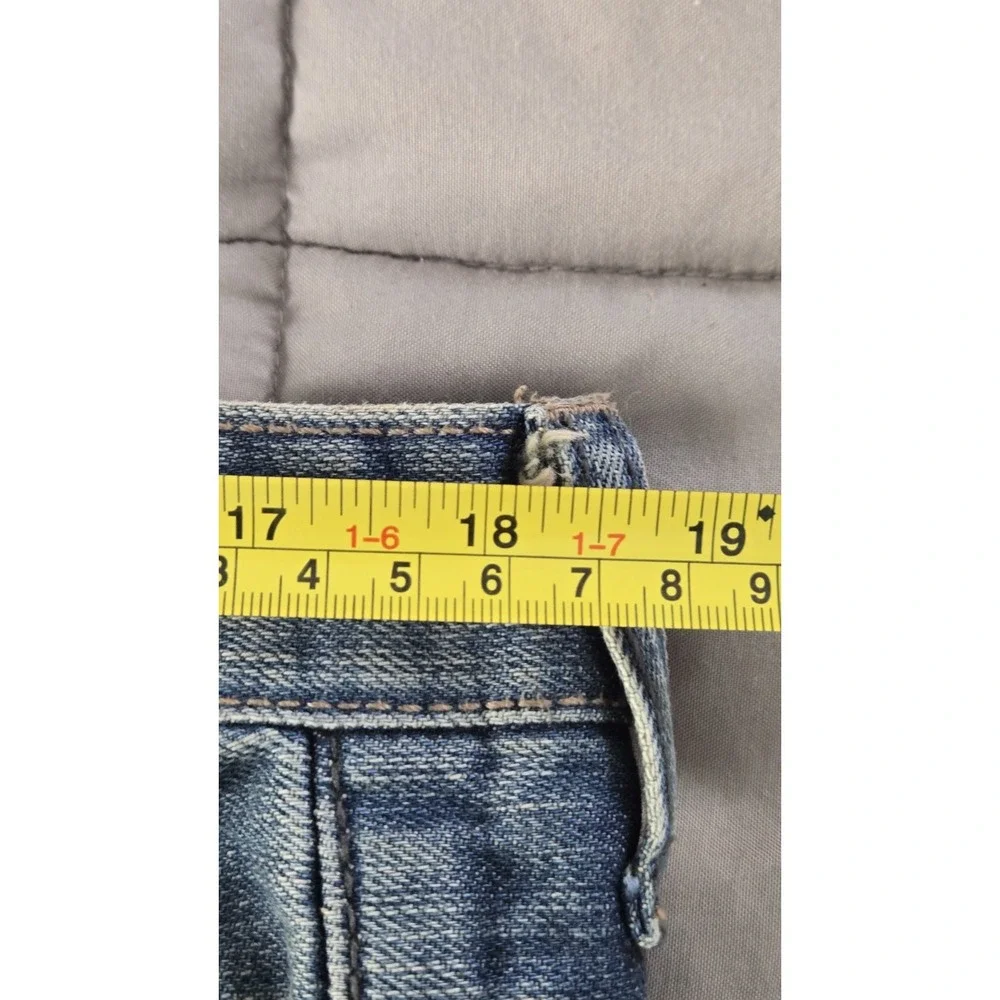 Marc Ecko Cut & Sew Boot Cut Jeans Mens 36x32 Y2K Skull Rivets Denim Pants